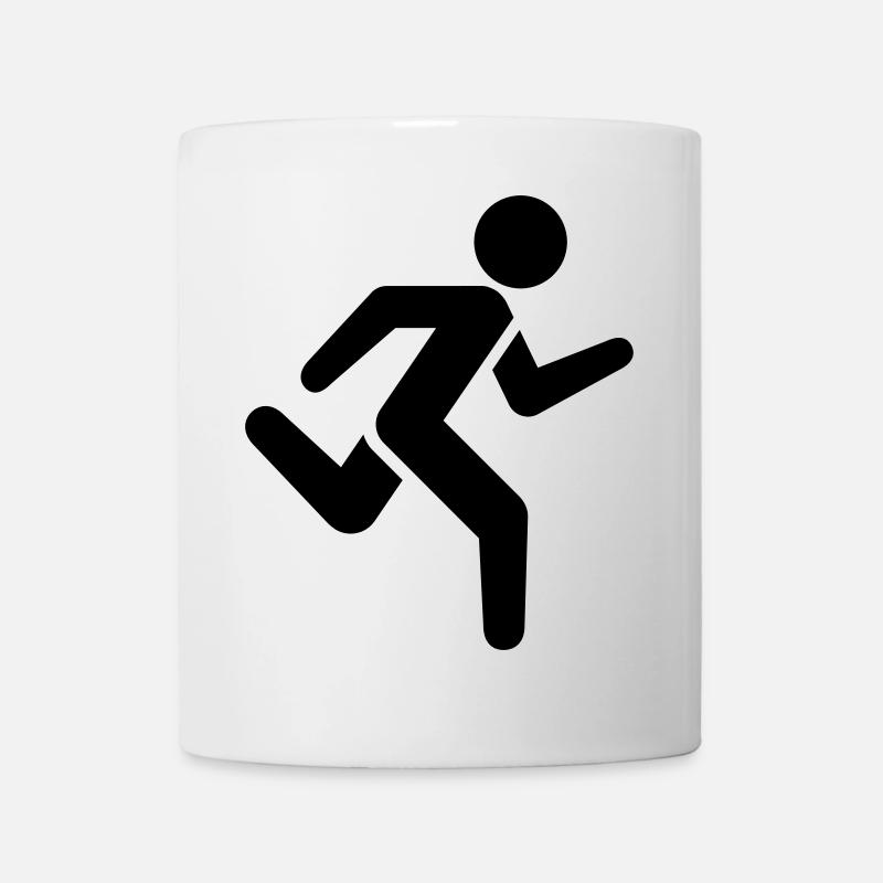 Icône de course à pied | Courir Silhouette Sport - Mug blanc - blanc