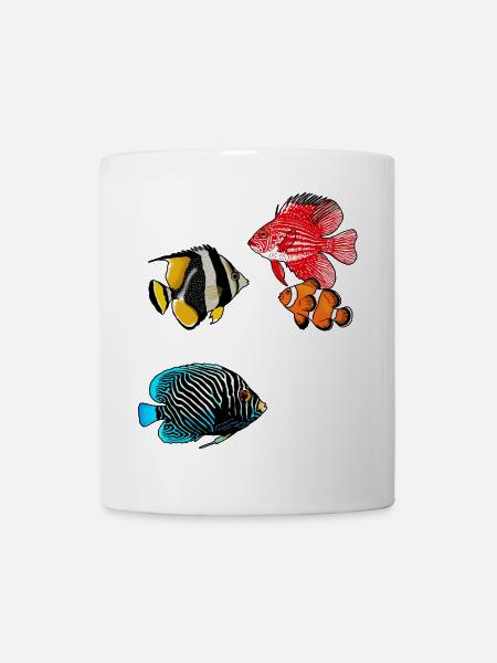 Exotische Fische - Tasse - Weiß