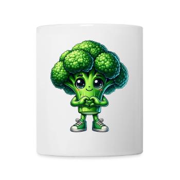 Broccoli Heart Hands - Mug - white - Front