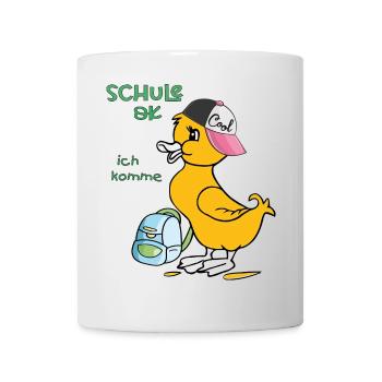 Schule ok, ich komme Einschulung - Tasse - Weiß - Vorne