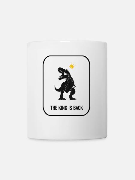 T-rex, The King, King, Dinosaur , The king is back - Tasse - Weiß