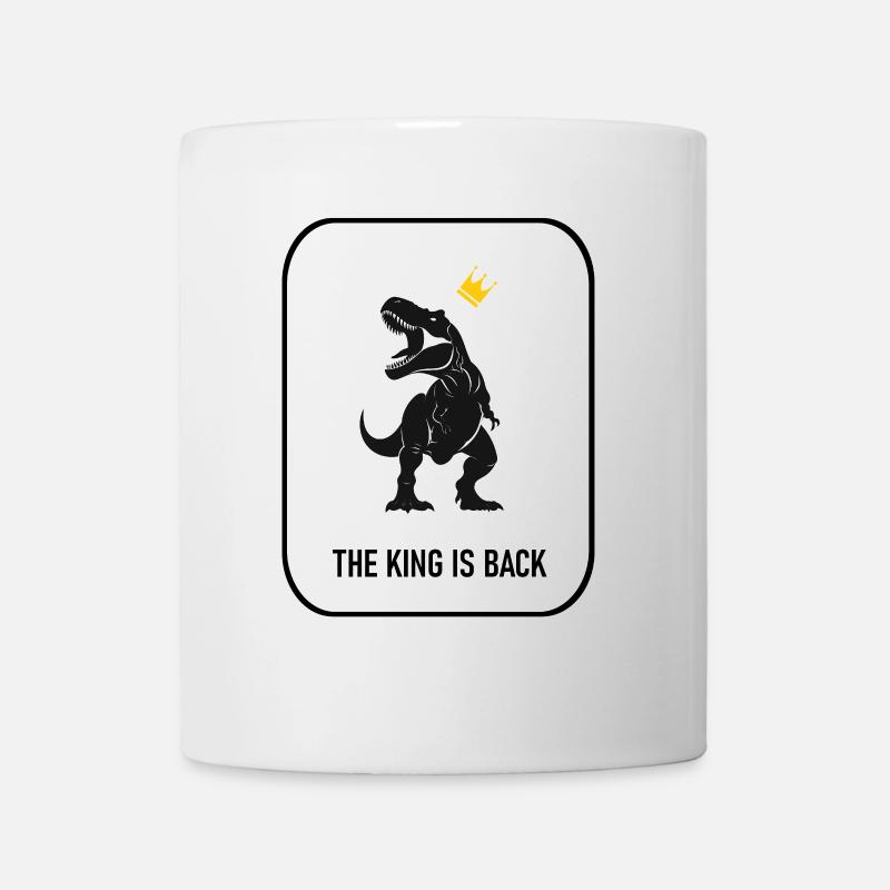 T-rex, The King, King, Dinosaur , The king is back - Mug - white