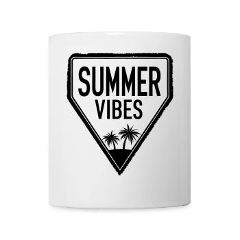 SUMMER VIBES design with cool lettering - Tasse - Weiß - Vorne