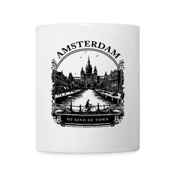 AMSTERDAM chemise design caligraphic - Mug blanc - blanc - Devant