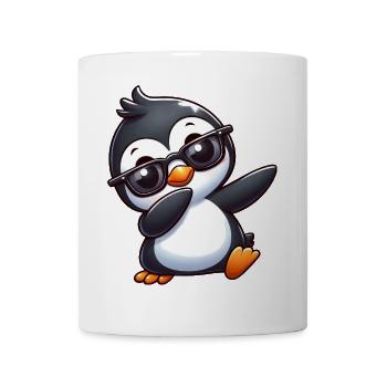 Cooler Pinguin Dab Tanzen Gamer Kinder Arktis - Tasse - Weiß - Vorne