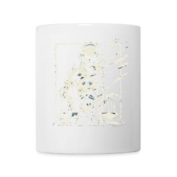 Futuristic DJ with Glitch Effects. - Mug - white - Front