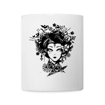 Elegant geisha with ornate ornaments - Mug - white - Front