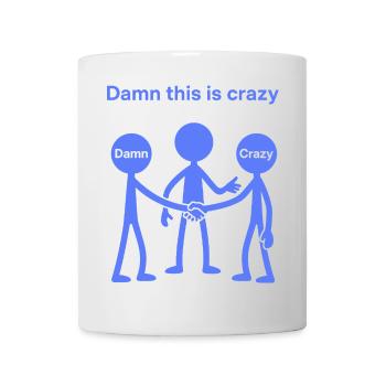 Schräger Matchstick Man Gen Z Humor Ironie - Tasse - Weiß - Vorne