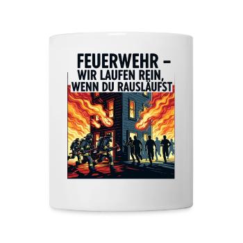 Pompiers : Nous arrivons - Mug blanc - blanc - Devant