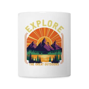 Explore the great outdoors - Mug - white - Front