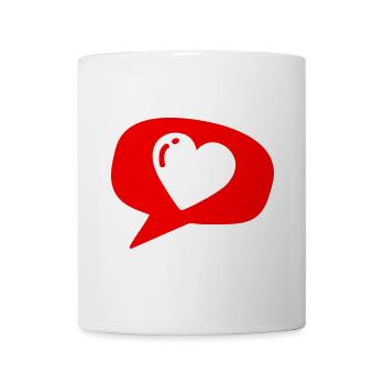 i love you heart balloon for red shirts - Mug - white - Front