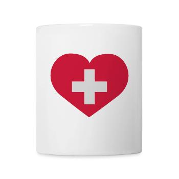 Love Schweiz | Herz | Heart - Mug - white - Front
