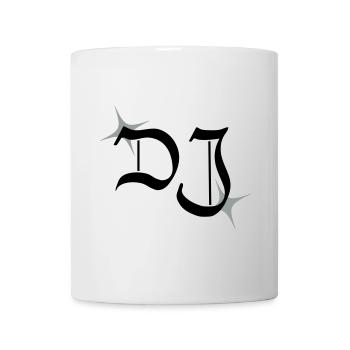 DJ Monogramm - Tasse - Weiß - Vorne