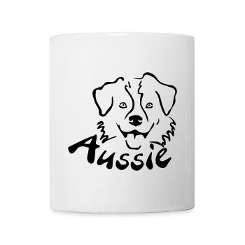 Happy Aussie einfarbig - Tasse - Weiß - Vorne