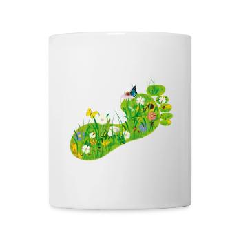 Ökologischer Fußabdruck - Tasse - Weiß - Vorne