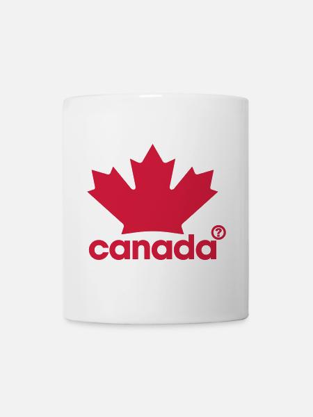 Kanada Ahornblatt – Proudly Canadian Flagge Design - Tasse - Weiß