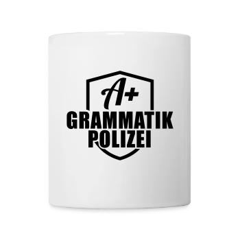 Grammatik Polizei - Tasse - Weiß - Vorne