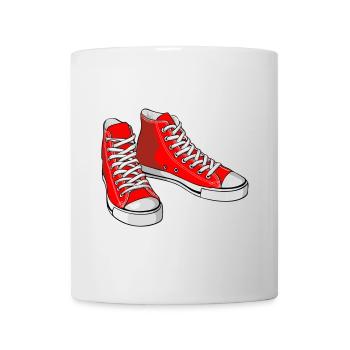 Rote Turnschuhe - Tasse - Weiß - Vorne