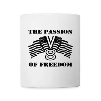 V8,Muscle-Car,Werkstatt,Garage,Auto,Freedom(25) - Tasse - Weiß - Vorne