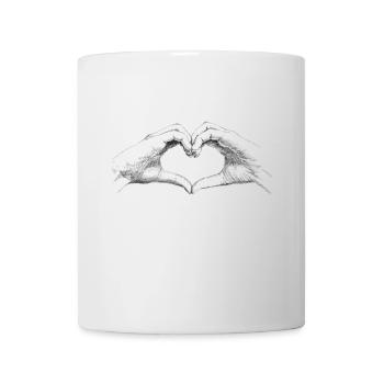 Hands heart - Mug - white - Front