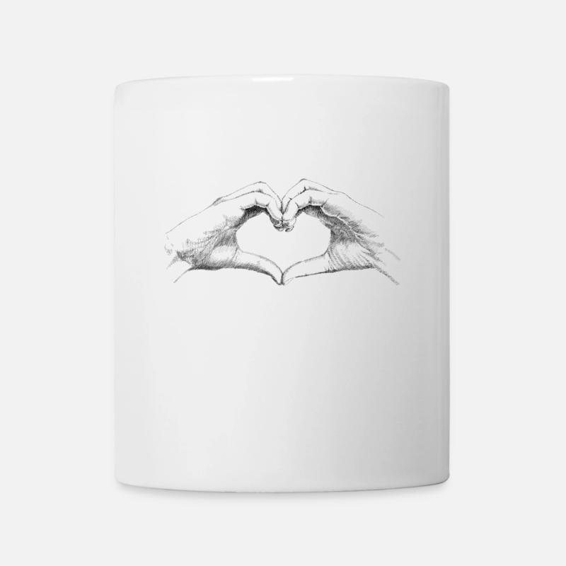 Hände Herz - Tasse - Weiß