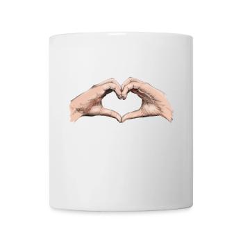 Hands heart - Mug - white - Front