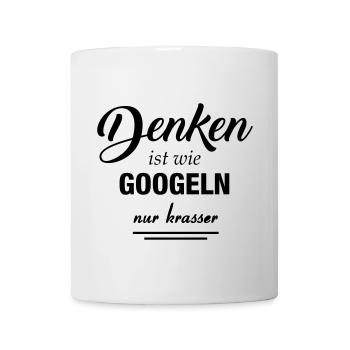 Deken statt Googeln - Tasse - Weiß - Vorne