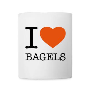 I LOVE BAGELS Bagel - Tasse - Weiß - Vorne