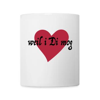 weil i Di mog -Herz - Tasse - Weiß - Vorne