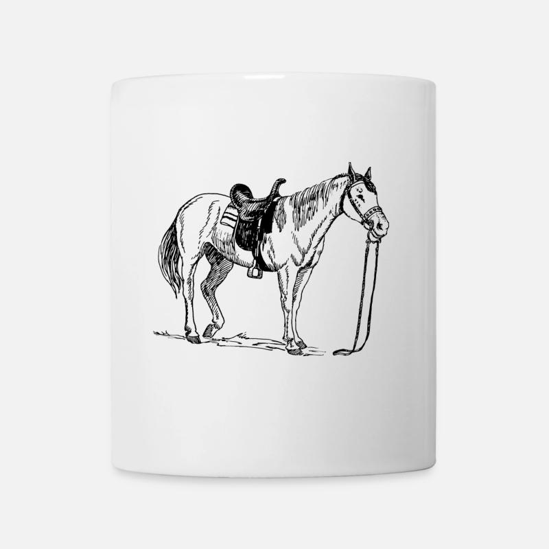 Pferd, Pony, Stute, Hengst, - Tasse - Weiß