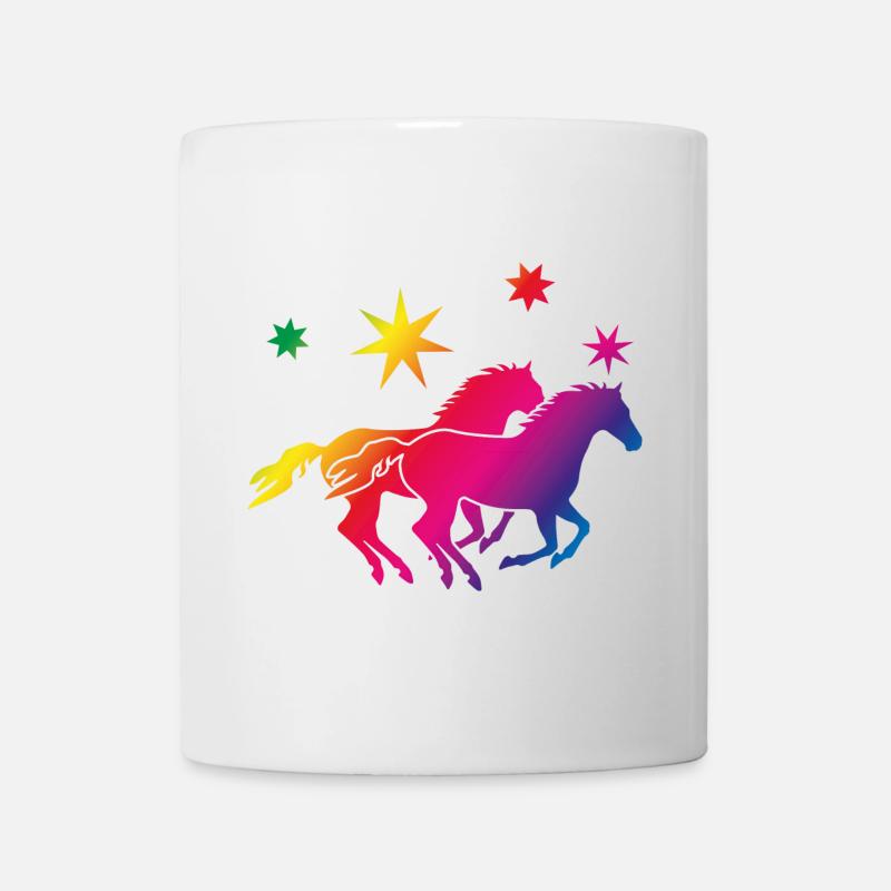 Regenbogenpferde Sternenglanz - Tasse - Weiß
