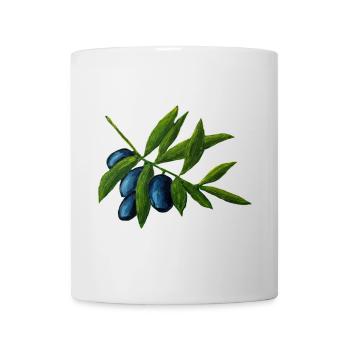 Oliven - Tasse - Weiß - Vorne