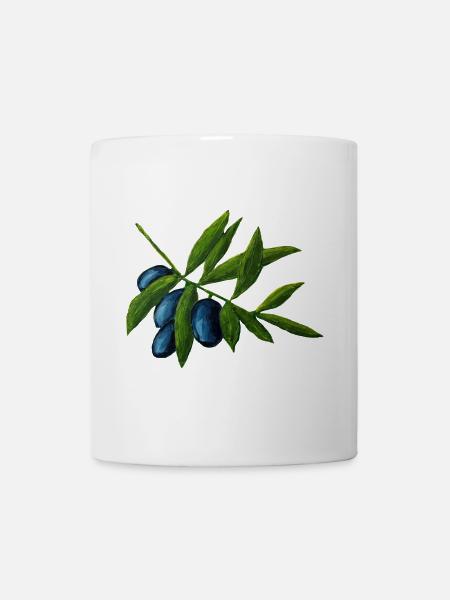 Oliven - Tasse - Weiß