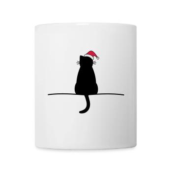 dreamy christmas cat cat christmas - Mug - white - Front
