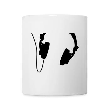 headphones_vector - Mug blanc - blanc - Devant