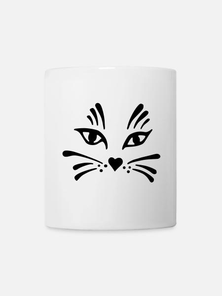 cat flower - Mug - white