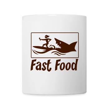 Fast food - Mug blanc - blanc - Devant