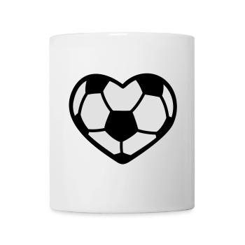 Herz-Fußball - Fussball Frankreich - Tasse - Weiß - Vorne
