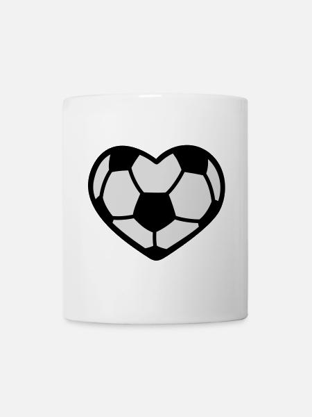 Herz-Fußball - Fussball Frankreich - Tasse - Weiß