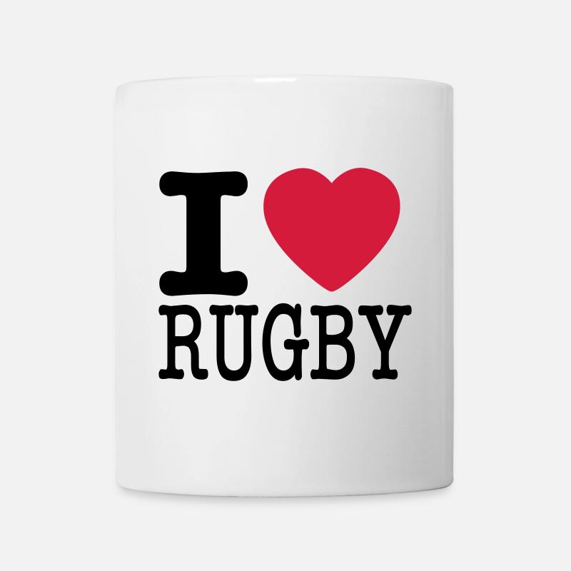 Ich liebe Rugby - Tasse - Weiß