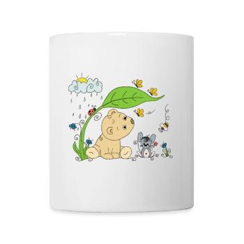 Bärchen im Regen - Tasse - Weiß - Vorne