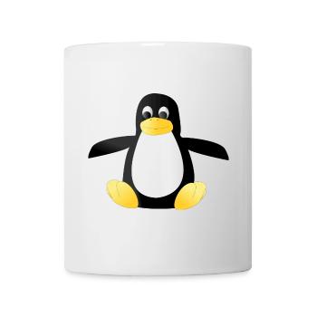 Pingouin dessin animé Focus Portrait - Mug blanc - blanc - Devant
