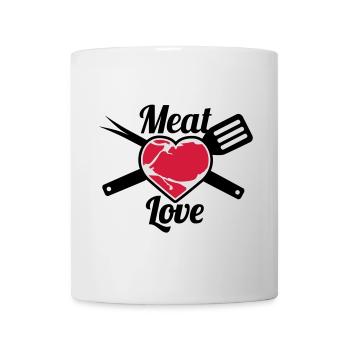 Meat Love - Tasse - Weiß - Vorne