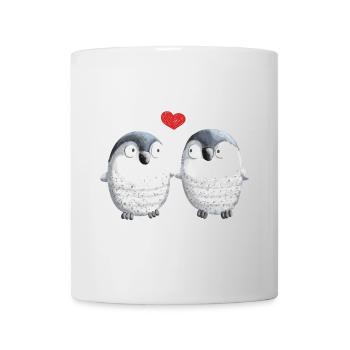 Penguins in Love - Penguin - Bird - Love - Heart - Mug - white - Front