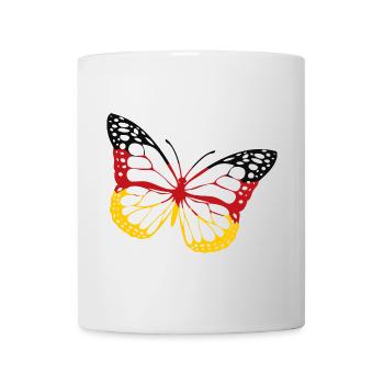 Butterfly Germany Black Red Gold Banner - Mug - white - Front