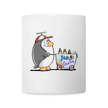 Pinguin Als Eisverkäufer - Eis - Mug - white - Front