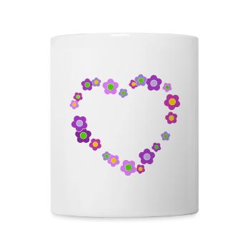 Flower heart - Mug - white - Front