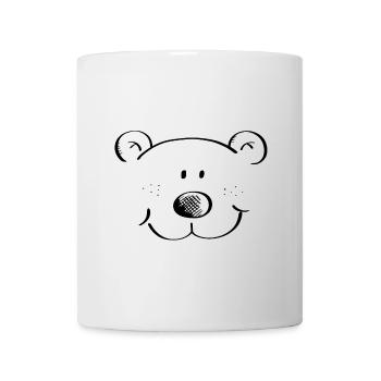 Tête d'Ours - Ours - Ours - Ours en peluche - Grizzly - Mug blanc - blanc - Devant