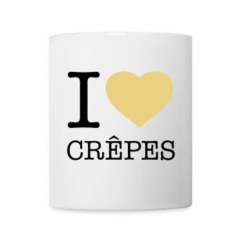 J’ADORE LES CRÊPES Crêpes - Mug blanc - blanc - Devant