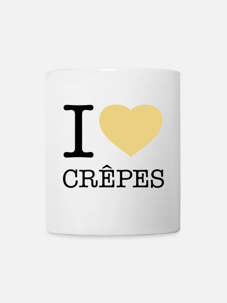I LOVE CREPES Pfannkuchen - Tasse - Weiß